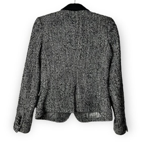 Moussy Vintage Black & White  Tweed Blazer 2 - Picture 2 of 13
